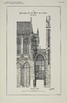 214434 Afbeelding van het exterieur van de Domkerk te Utrecht; weergave van het in 1674 ingestorte gedeelte: opstand ...